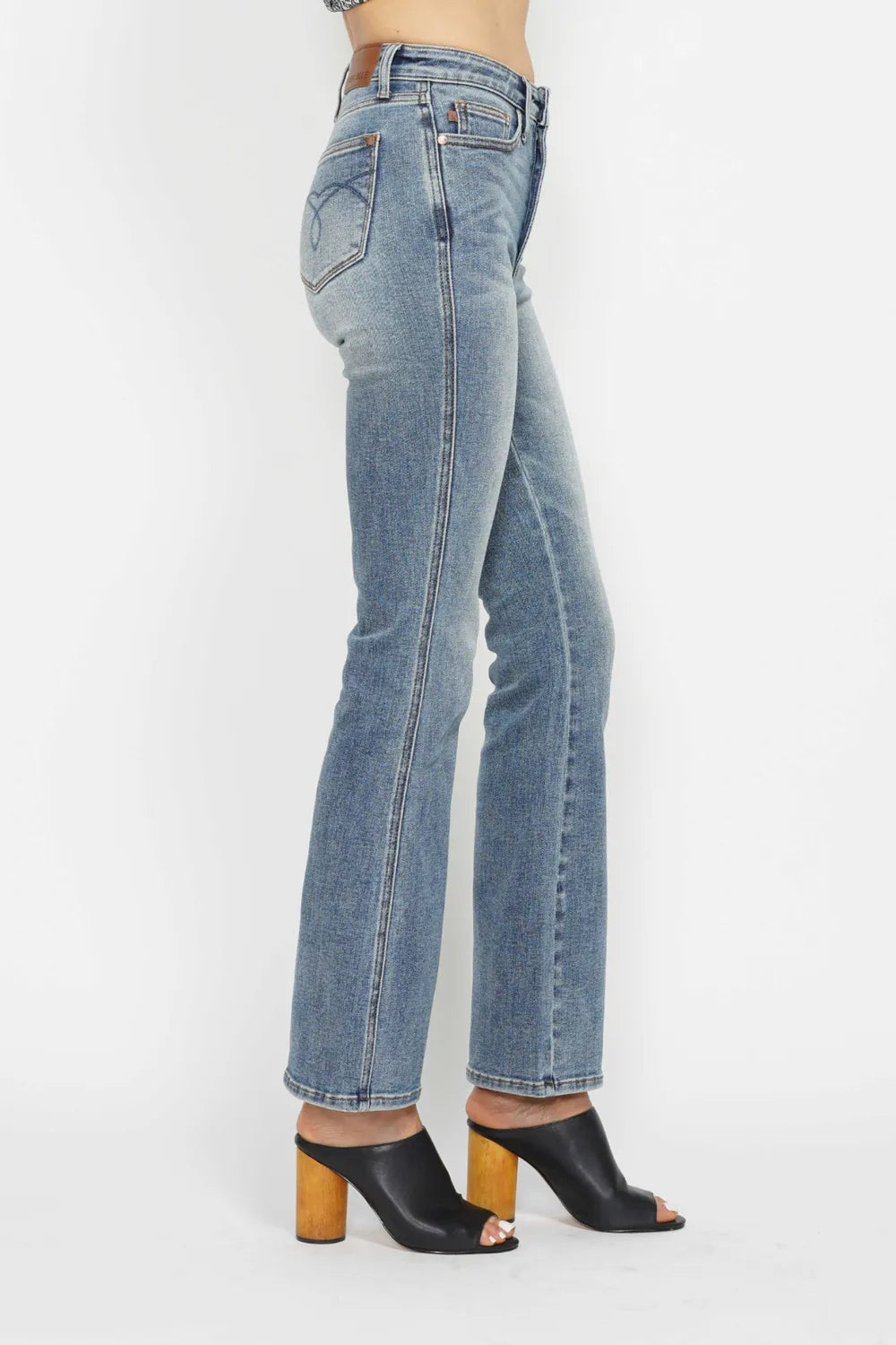 Judy Blue tummy control bootcut jeans with embroidered back pockets, photo 4 of 18