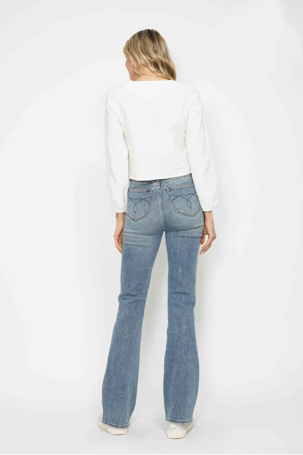 Judy Blue tummy control bootcut jeans with embroidered back pockets, photo 18 of 18