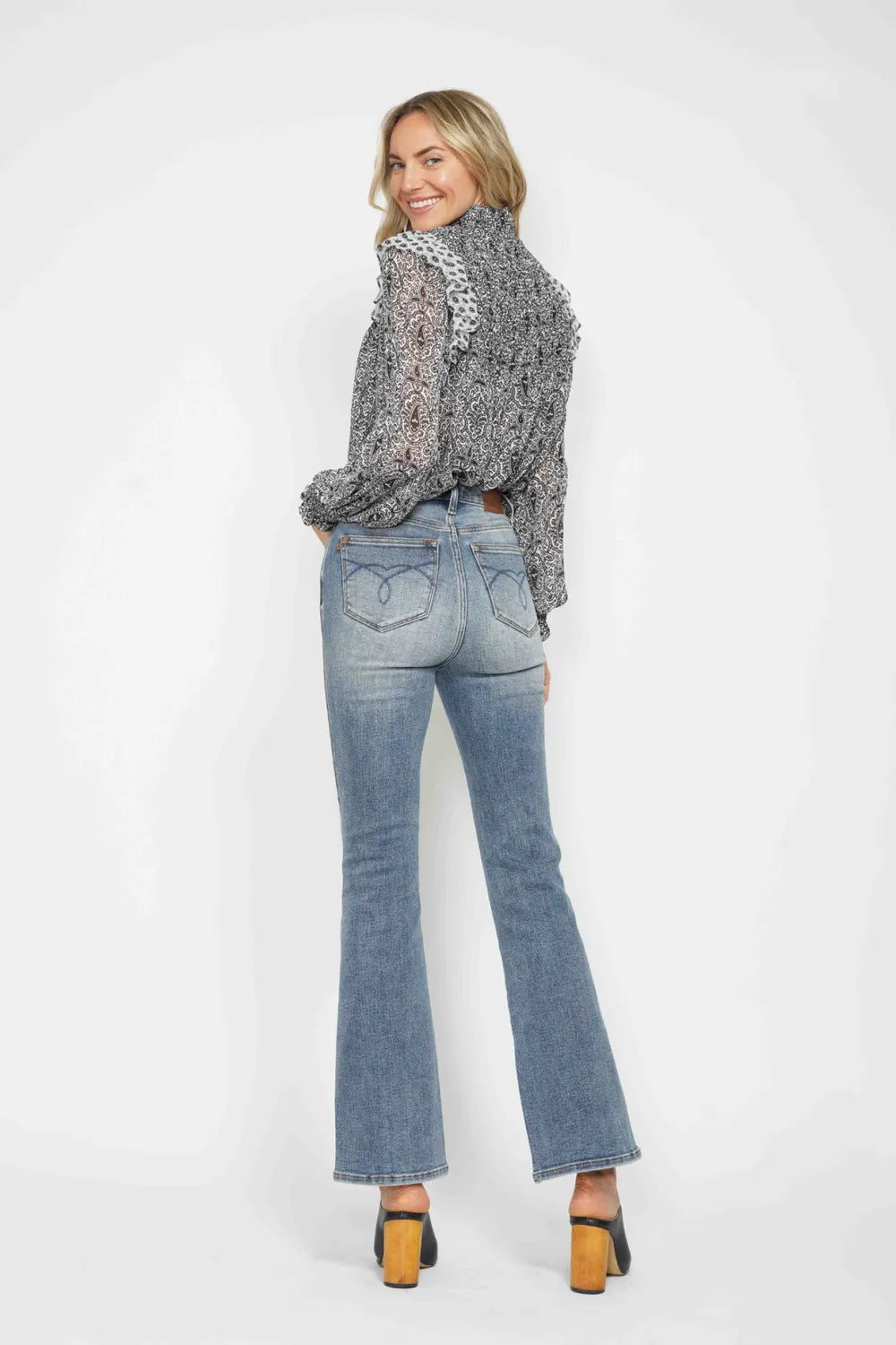 Judy Blue tummy control bootcut jeans with embroidered back pockets, photo 5 of 18