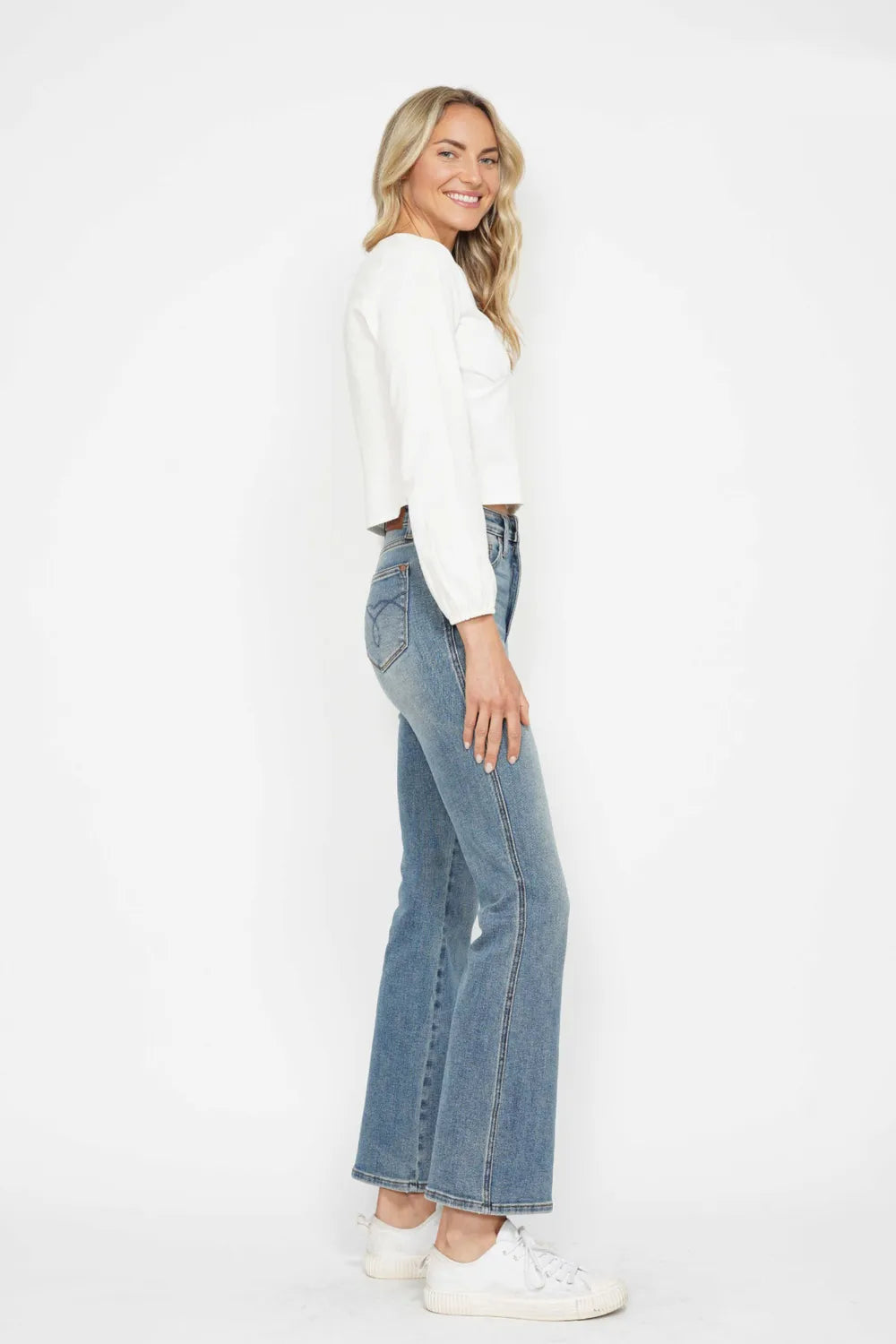 Judy Blue tummy control bootcut jeans with embroidered back pockets, photo 11 of 18