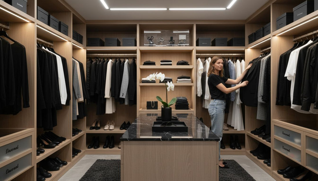 modern organized wardrobe