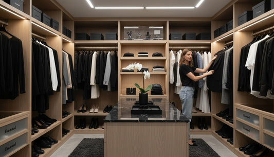 modern organized wardrobe