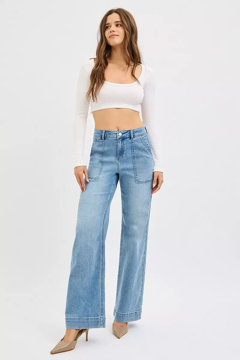 RISEN high rise straight leg jeans, photo 6 of 6