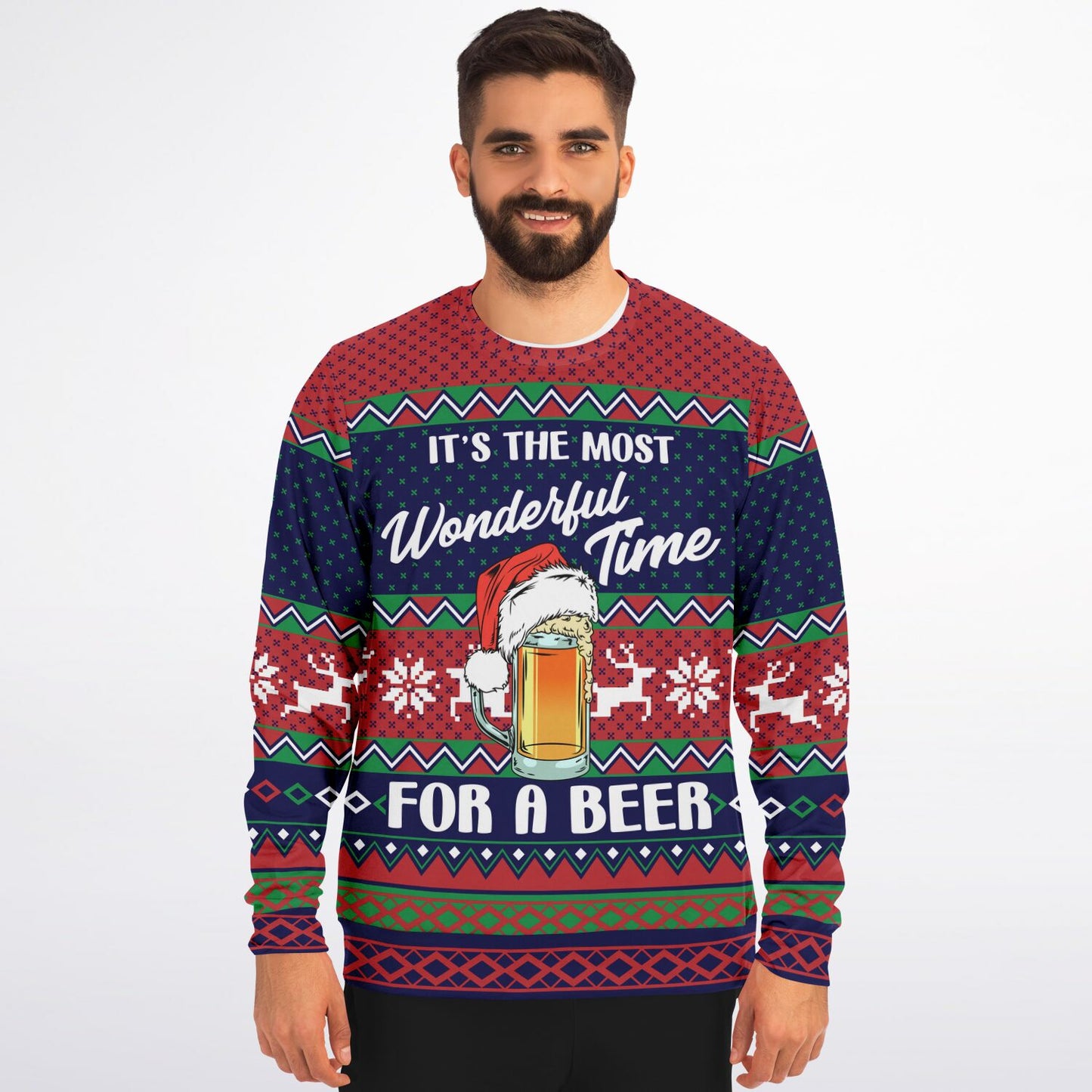 Wonderful Time for a Beer Sweatshirt - Festive & Fun Beer Lovers Apparel