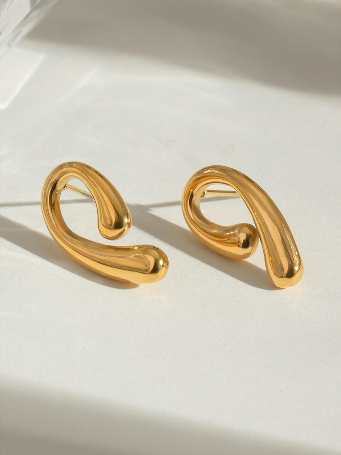 18K Gold-Plated Stainless Steel Geometric Shape Earrings