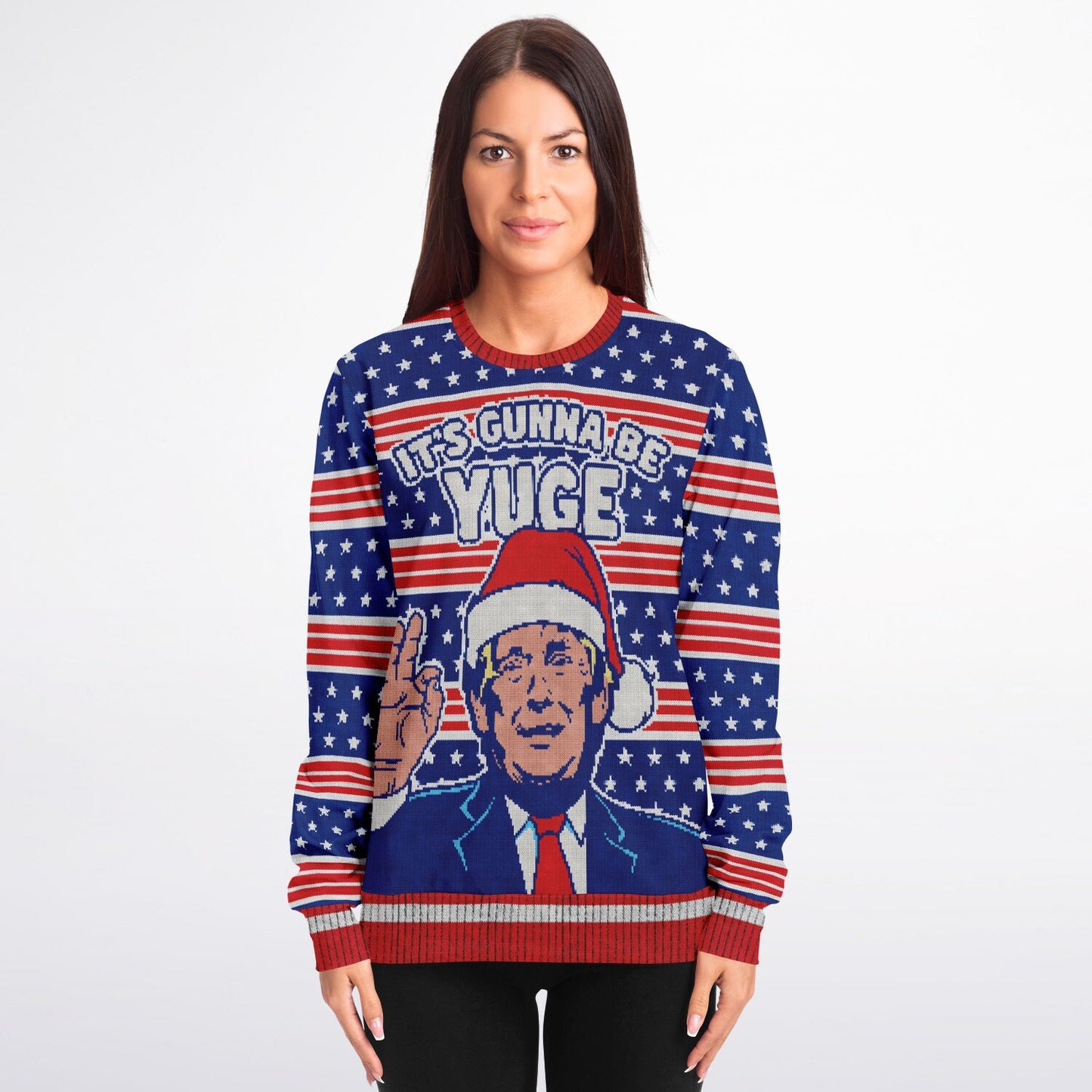 "Yuge!" All-Over Print Athletic Sweatshirt - Bold & Trendy Activewear