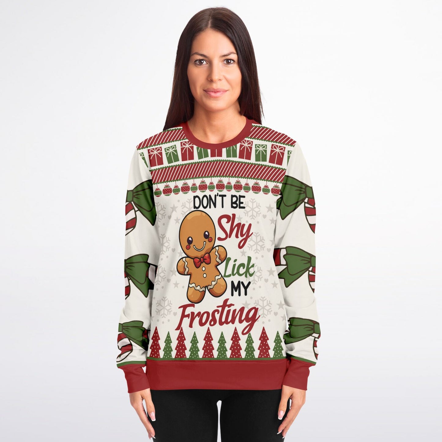 Don’t Be Shy, Lick My Frosting Sweatshirt - Sweet & Cheeky Holiday Humor