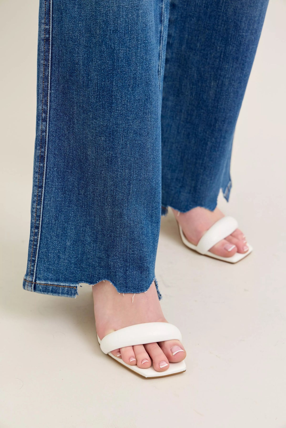 Judy Blue high waist tummy control distressed wide leg jeans, photo 3 of 19