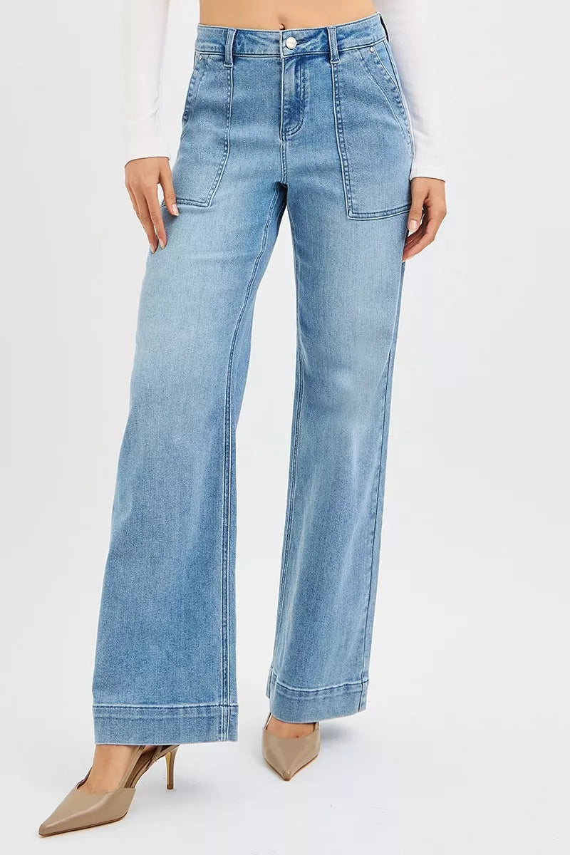 RISEN high rise straight leg jeans, photo 2 of 6