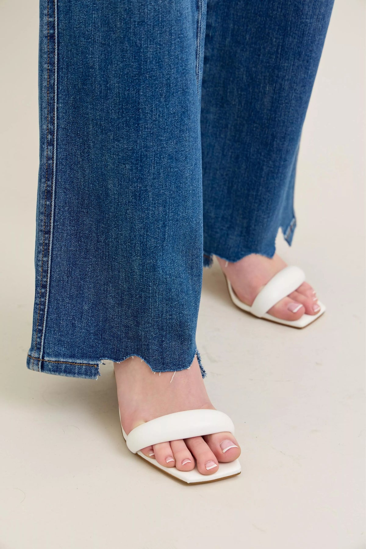 Judy Blue high waist tummy control distressed wide leg jeans, photo 2 of 19