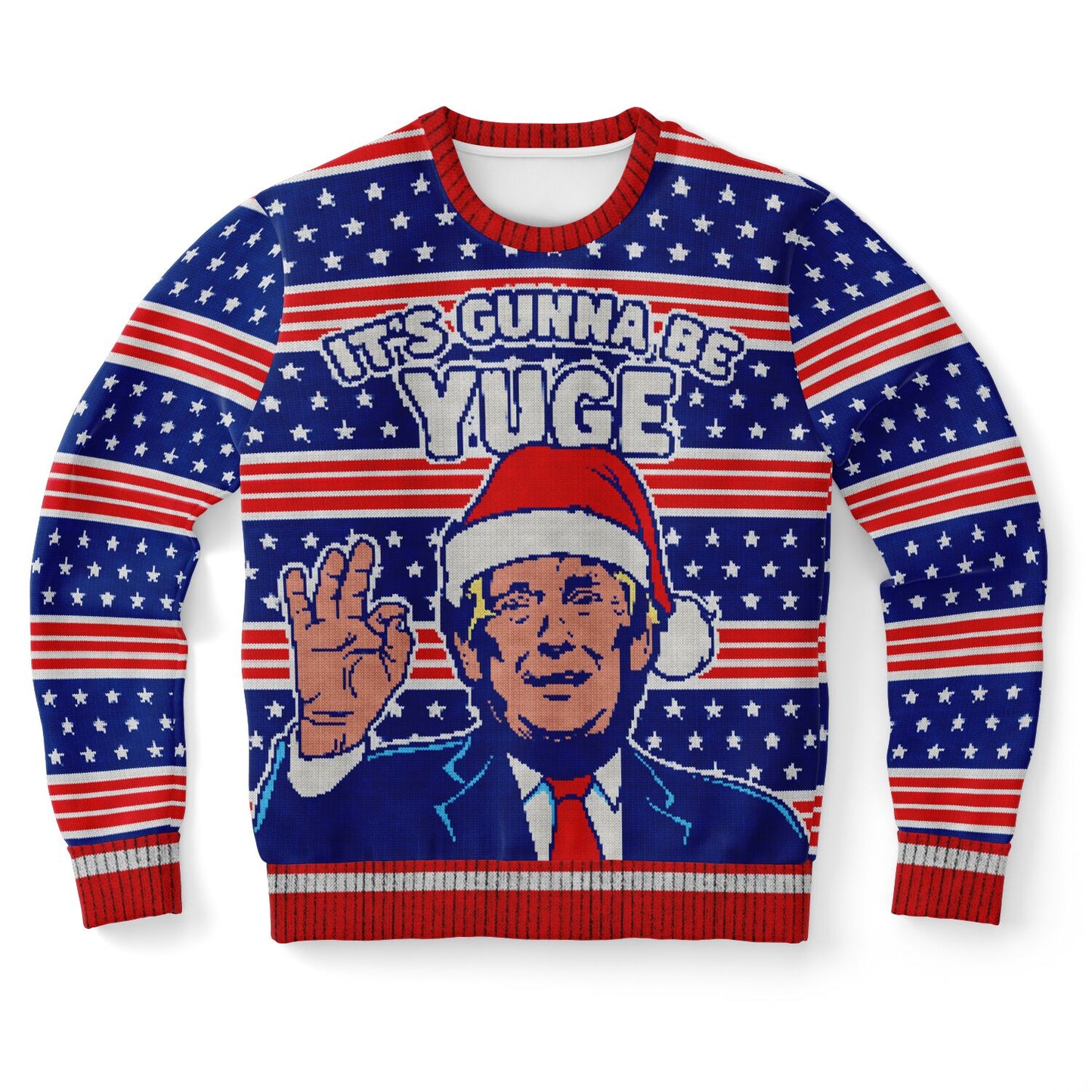 "Yuge!" All-Over Print Athletic Sweatshirt - Bold & Trendy Activewear