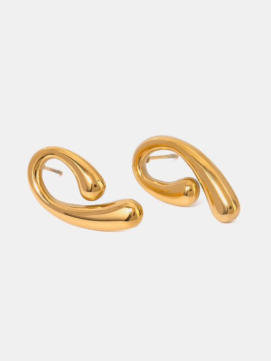 18K Gold-Plated Stainless Steel Geometric Shape Earrings