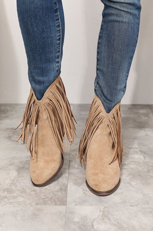 Legend Women's Fringe Cowboy Western Ankle Boots