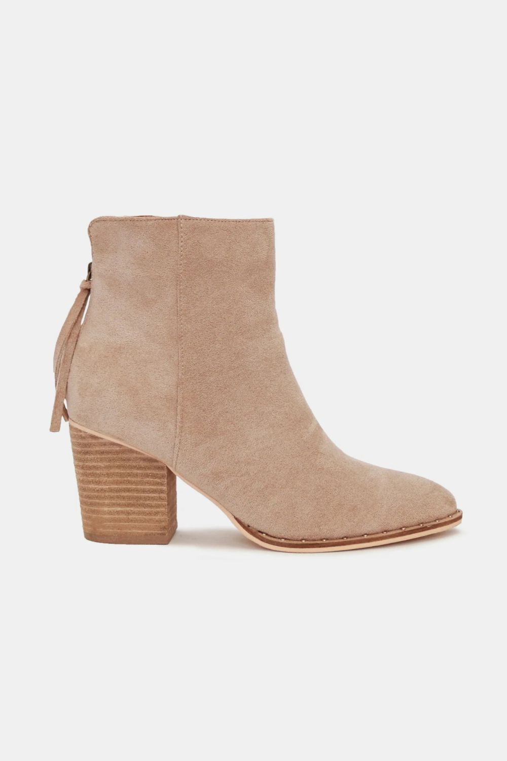 Beast Fashion Suede Point Toe Ankle Booties