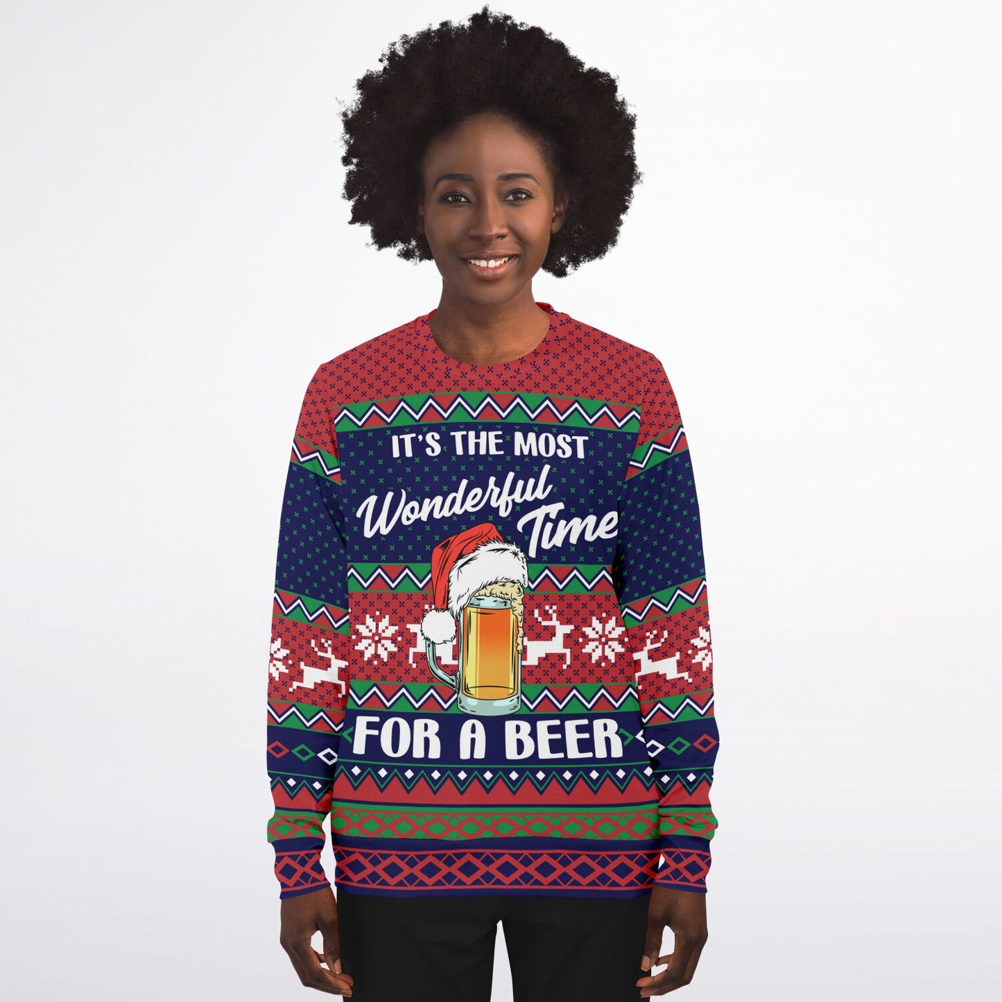 Wonderful Time for a Beer Sweatshirt - Festive & Fun Beer Lovers Apparel