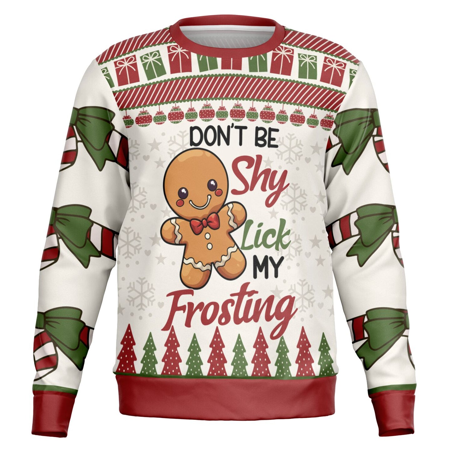 Don’t Be Shy, Lick My Frosting Sweatshirt - Sweet & Cheeky Holiday Humor