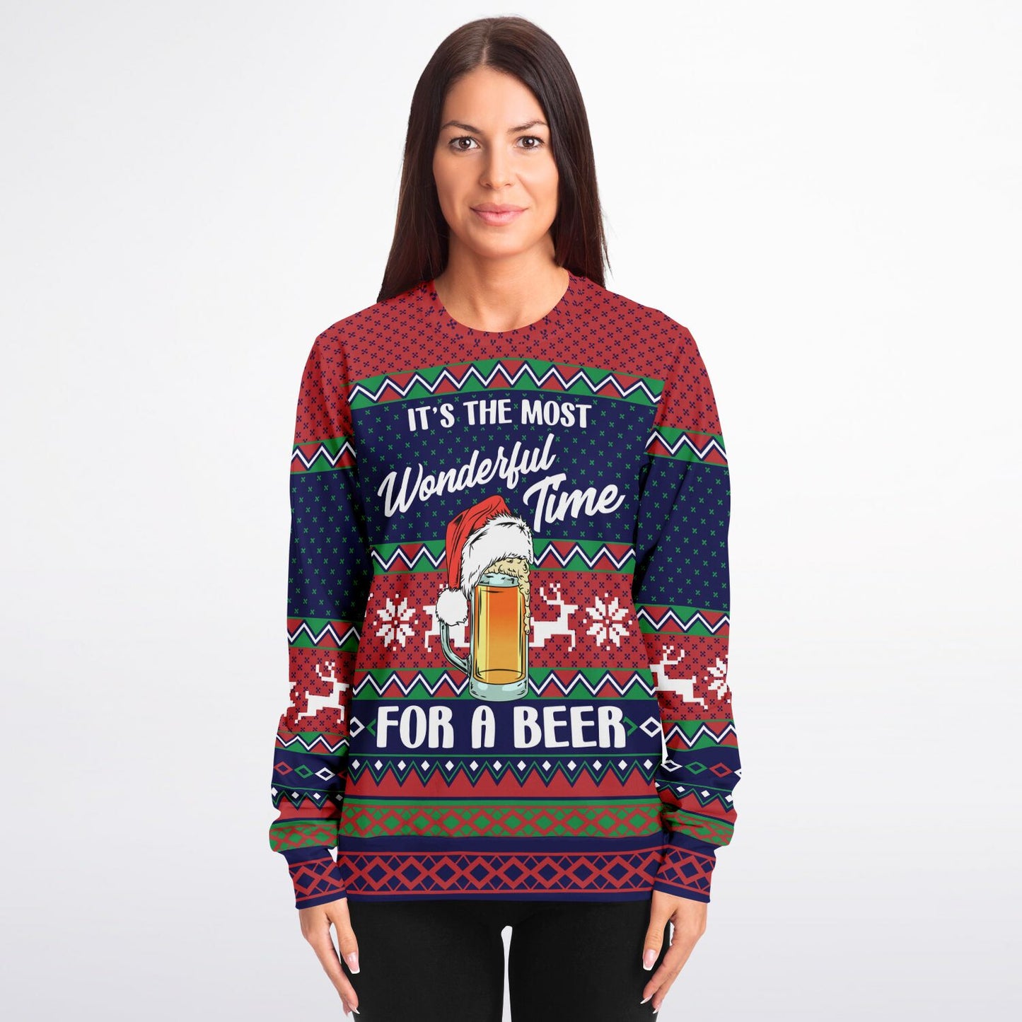 Wonderful Time for a Beer Sweatshirt - Festive & Fun Beer Lovers Apparel