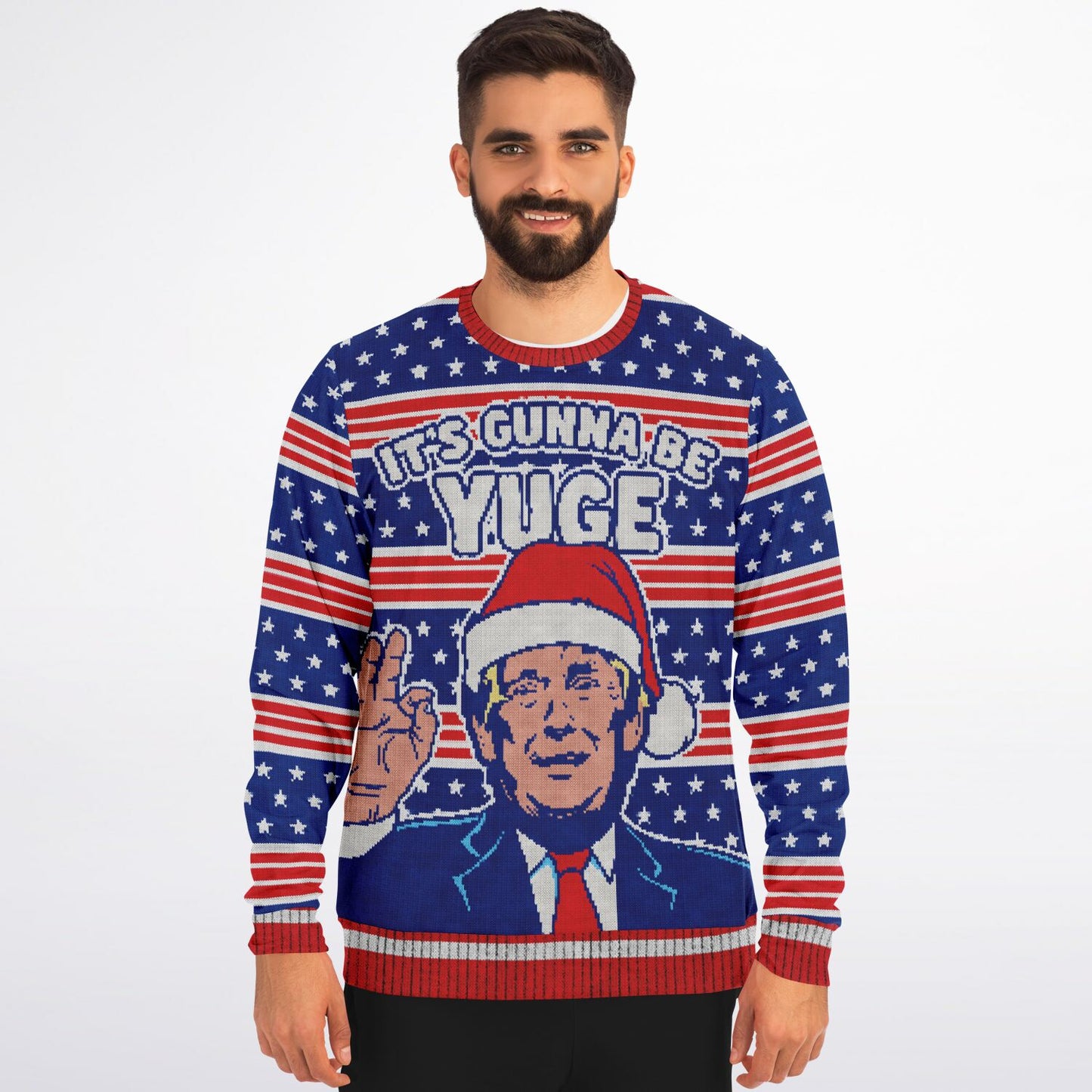 "Yuge!" All-Over Print Athletic Sweatshirt - Bold & Trendy Activewear