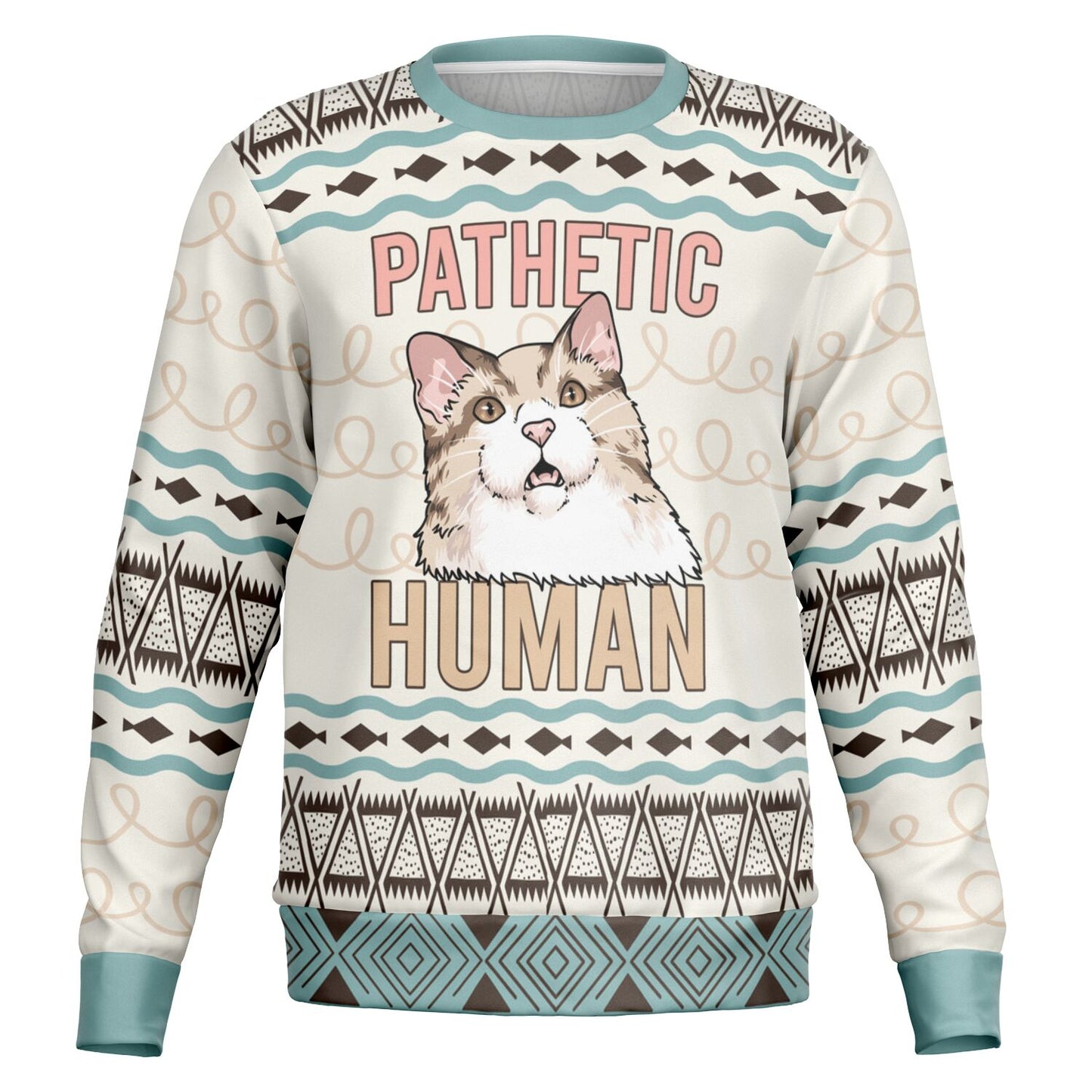 Pathetic Human - Sassy Cat Sweatshirt" – Playful & Sarcastic Cat Lover Apparel 🐱😼