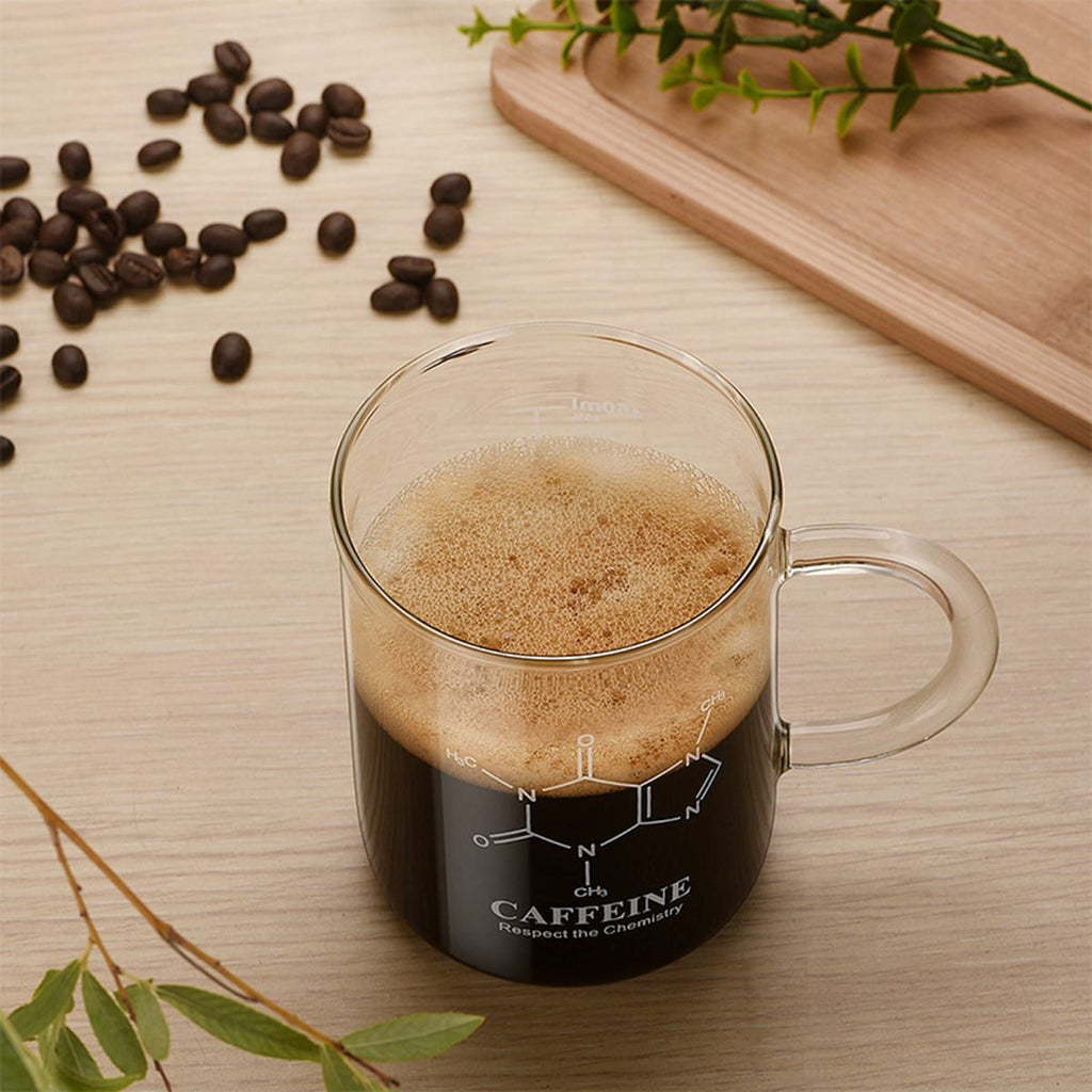 1 PCS Transparent tape with high borosilicate glass cup, coffee cup, coffee sharing cup with scale identification Featured on Tiktok