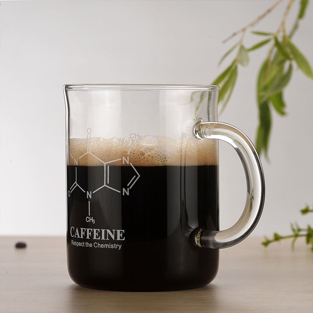 1 PCS Transparent tape with high borosilicate glass cup, coffee cup, coffee sharing cup with scale identification Featured on Tiktok