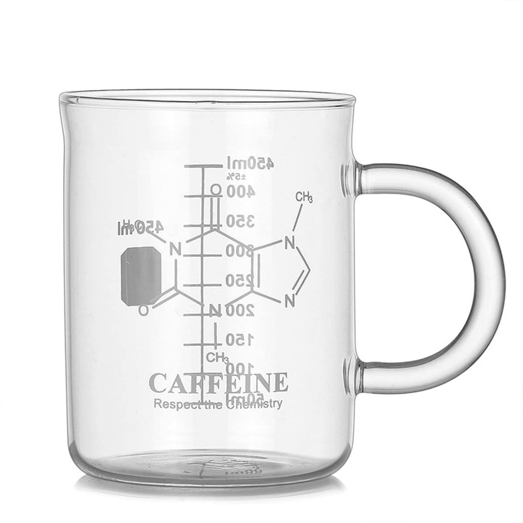 1 PCS Transparent tape with high borosilicate glass cup, coffee cup, coffee sharing cup with scale identification Featured on Tiktok