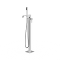 Freestanding Tub Filler Waterfall Bathtub Faucet Chrome High Flow Floor Mount Brass Single Handle Bathroom Faucets with Hand Shower CUPC Certified Export Trade