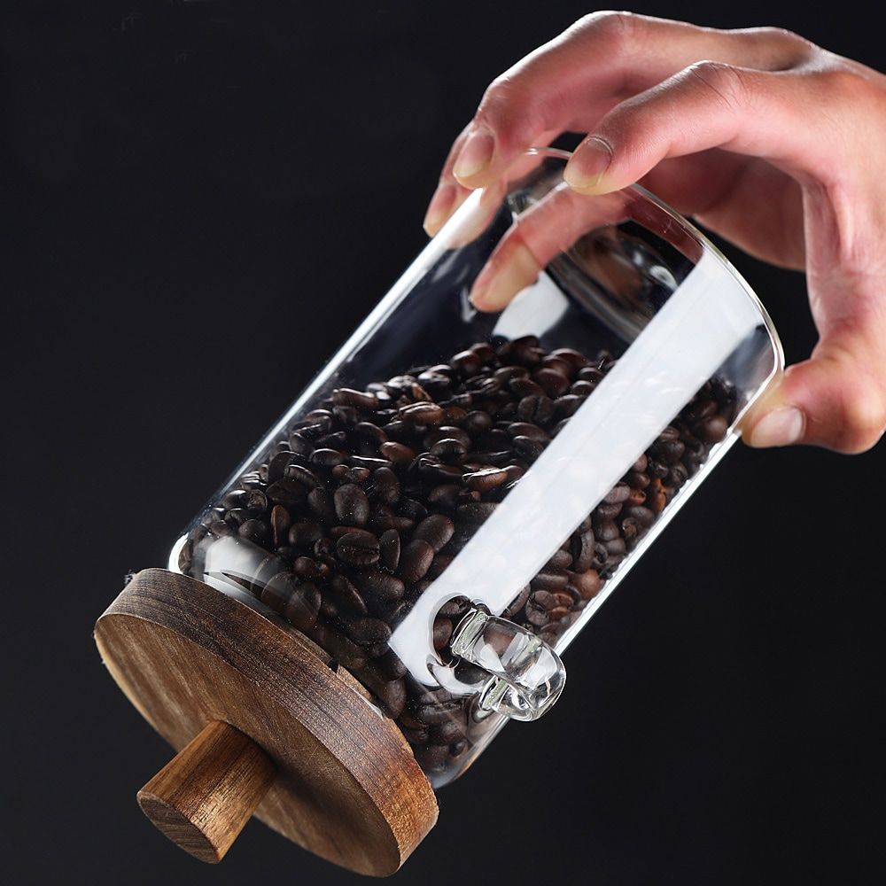Glass Coffee Jars with Spoons, Candy Jars, Biscuit Jars, Storage Jars, Tea Jars, Snack Jars, Seasoning Jars, Salt Jars, Pepper Jars