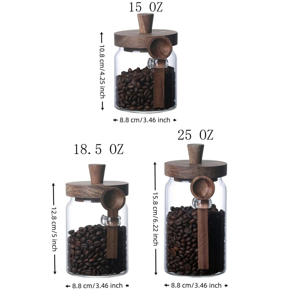 Glass Coffee Jars with Spoons, Candy Jars, Biscuit Jars, Storage Jars, Tea Jars, Snack Jars, Seasoning Jars, Salt Jars, Pepper Jars