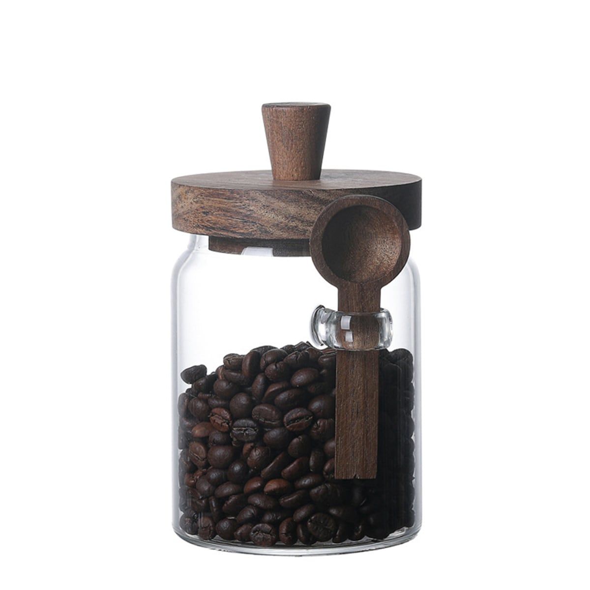 Glass Coffee Jars with Spoons, Candy Jars, Biscuit Jars, Storage Jars, Tea Jars, Snack Jars, Seasoning Jars, Salt Jars, Pepper Jars