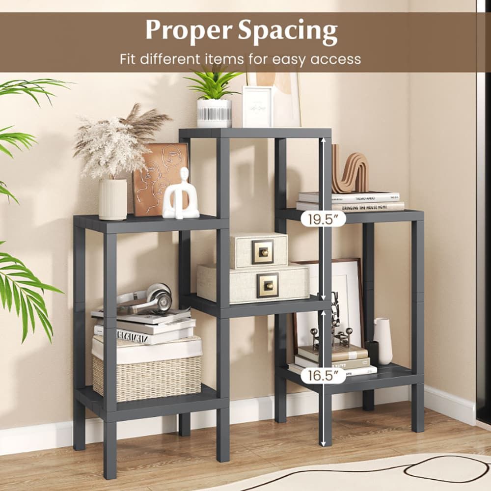 6-Tier Plastic Modular Storage Shelves for Living Room and Kitchen Quality for The Living Room, Bathroom and Kitchen