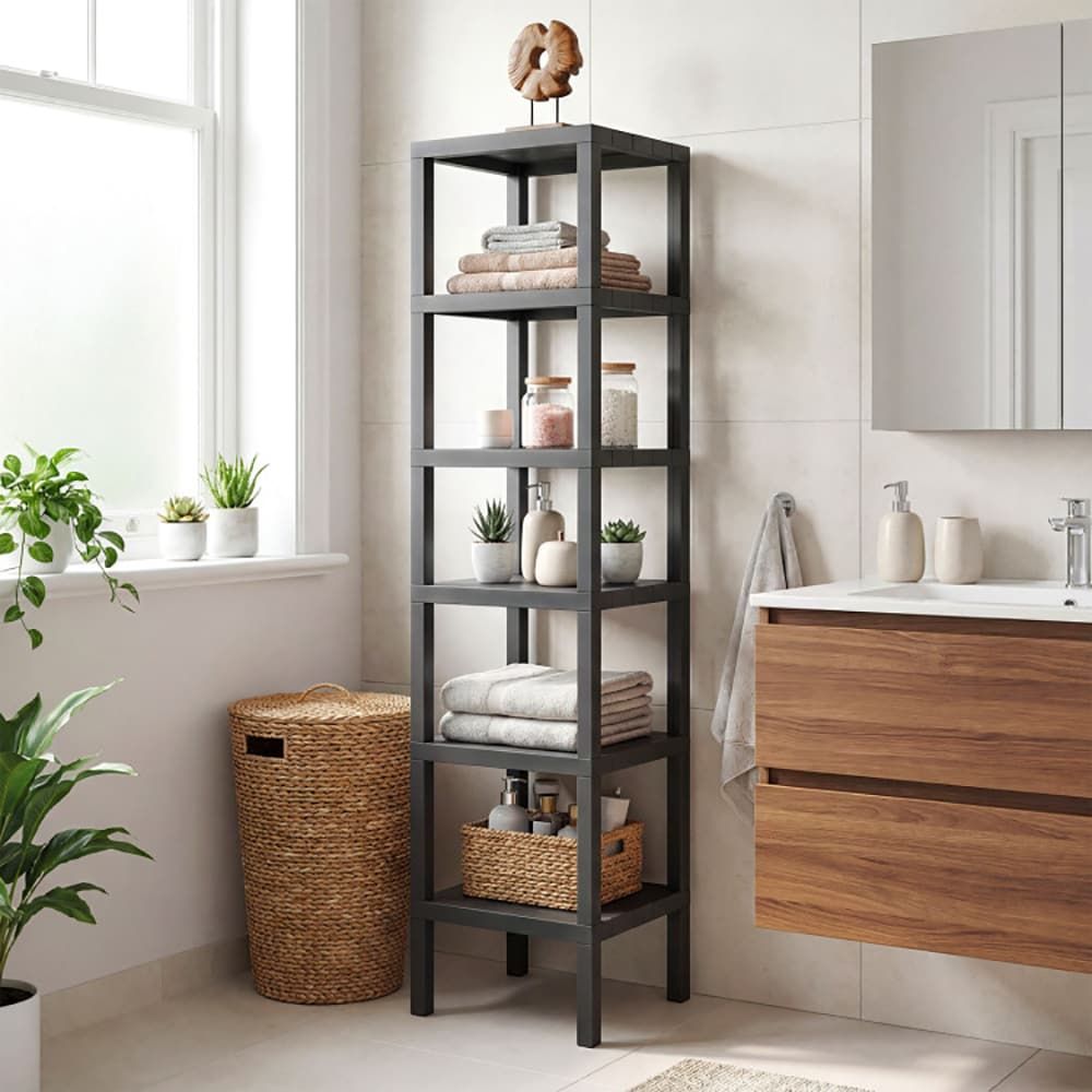 6-Tier Plastic Modular Storage Shelves for Living Room and Kitchen Quality for The Living Room, Bathroom and Kitchen