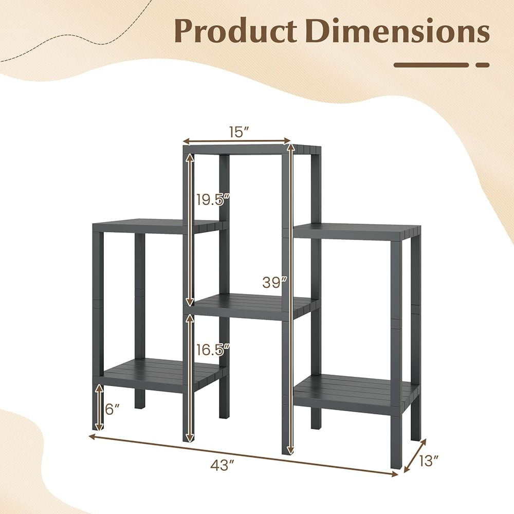 6-Tier Plastic Modular Storage Shelves for Living Room and Kitchen Quality for The Living Room, Bathroom and Kitchen