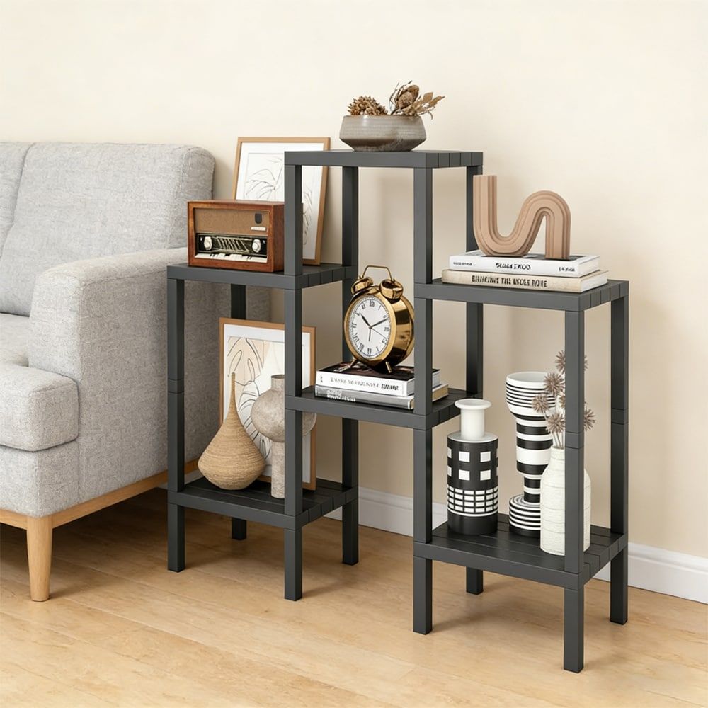 6-Tier Plastic Modular Storage Shelves for Living Room and Kitchen Quality for The Living Room, Bathroom and Kitchen
