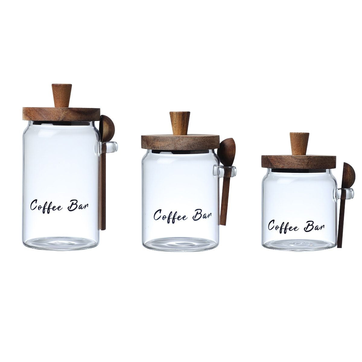 1 Pcs 25 OZ Glass Coffee Jars With Spoons, Candy Jars, Biscuit Jars, Storage Jars, Tea Jars, Snack Jars, Seasoning Jars, Salt Jars, Pepper Jars