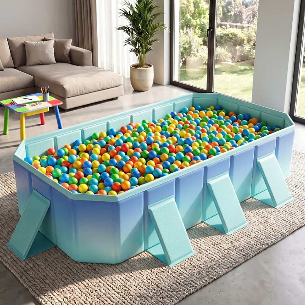 Non-Inflatable Swimming Pool Portable Around Ground Pool with 24 Wall Panels