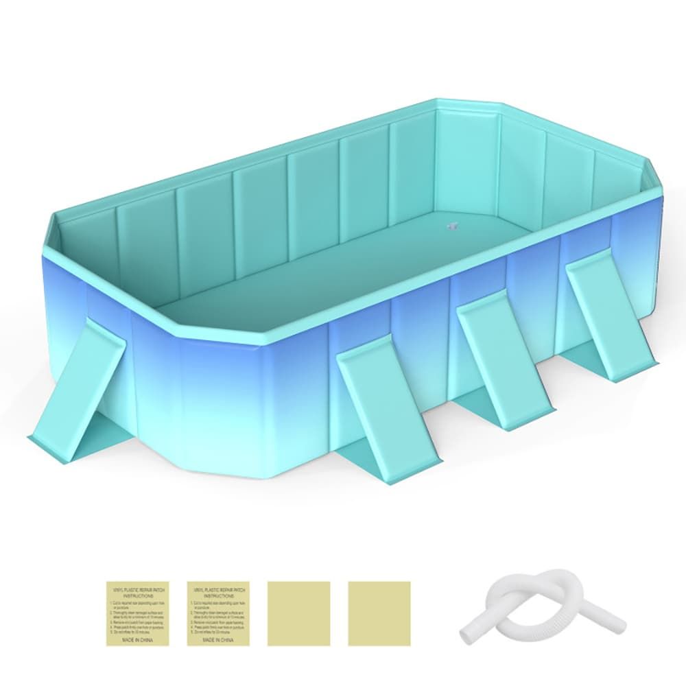 Non-Inflatable Swimming Pool Portable Around Ground Pool with 24 Wall Panels