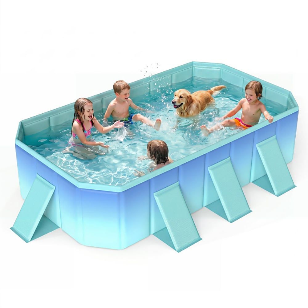 Non-Inflatable Swimming Pool Portable Around Ground Pool with 24 Wall Panels