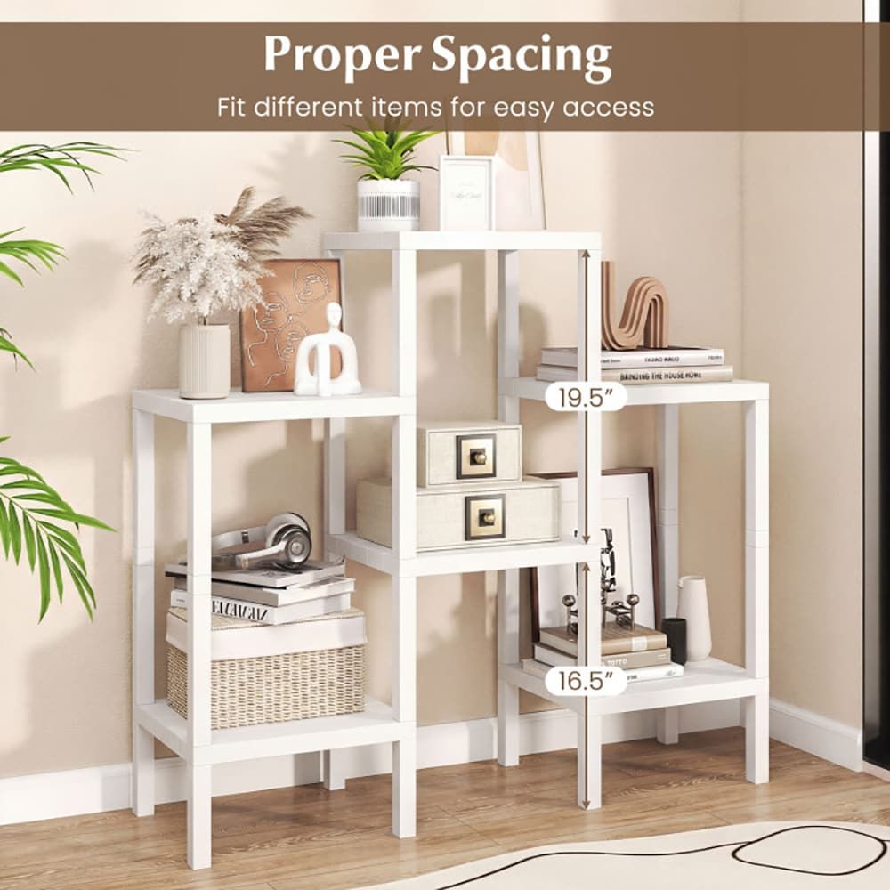 6-Tier Plastic Modular Storage Shelves for Living Room and Kitchen Quality for The Living Room, Bathroom and Kitchen