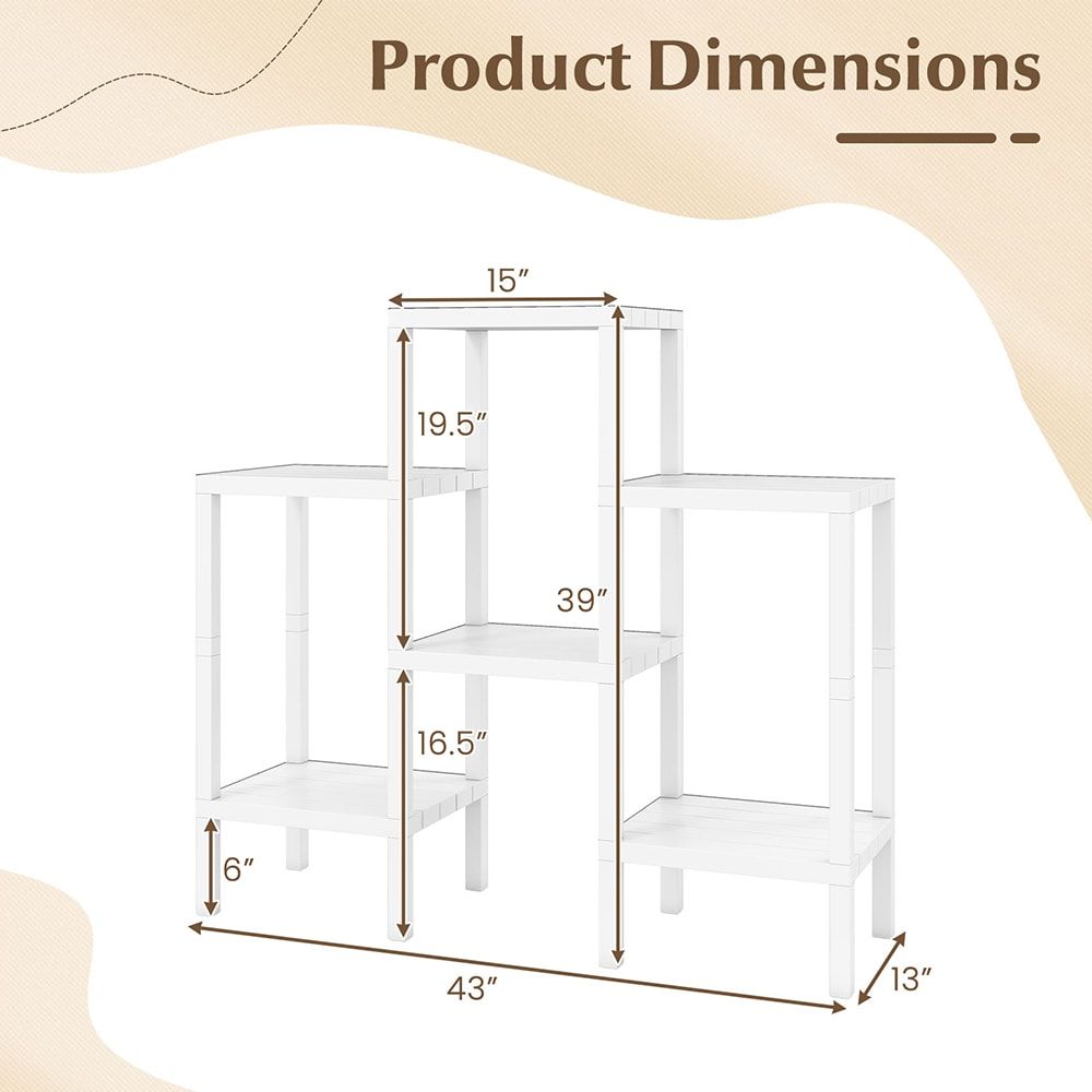 6-Tier Plastic Modular Storage Shelves for Living Room and Kitchen Quality for The Living Room, Bathroom and Kitchen