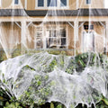 1000 sqft Spider Webs Halloween Decorations with 30 Fake Spiders