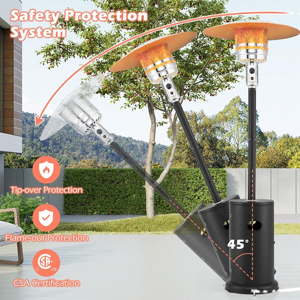 48000 BTU Propane Patio Heater with Round Table Design