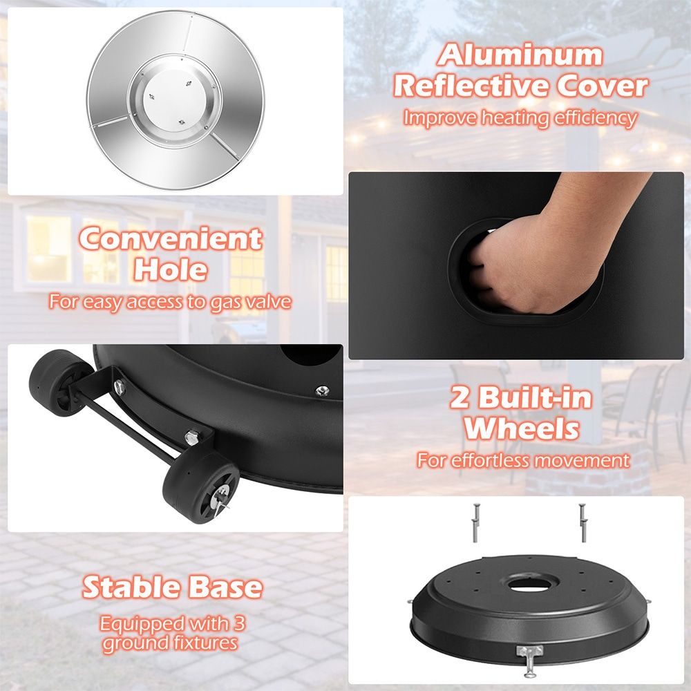 48000 BTU Propane Patio Heater with Round Table Design