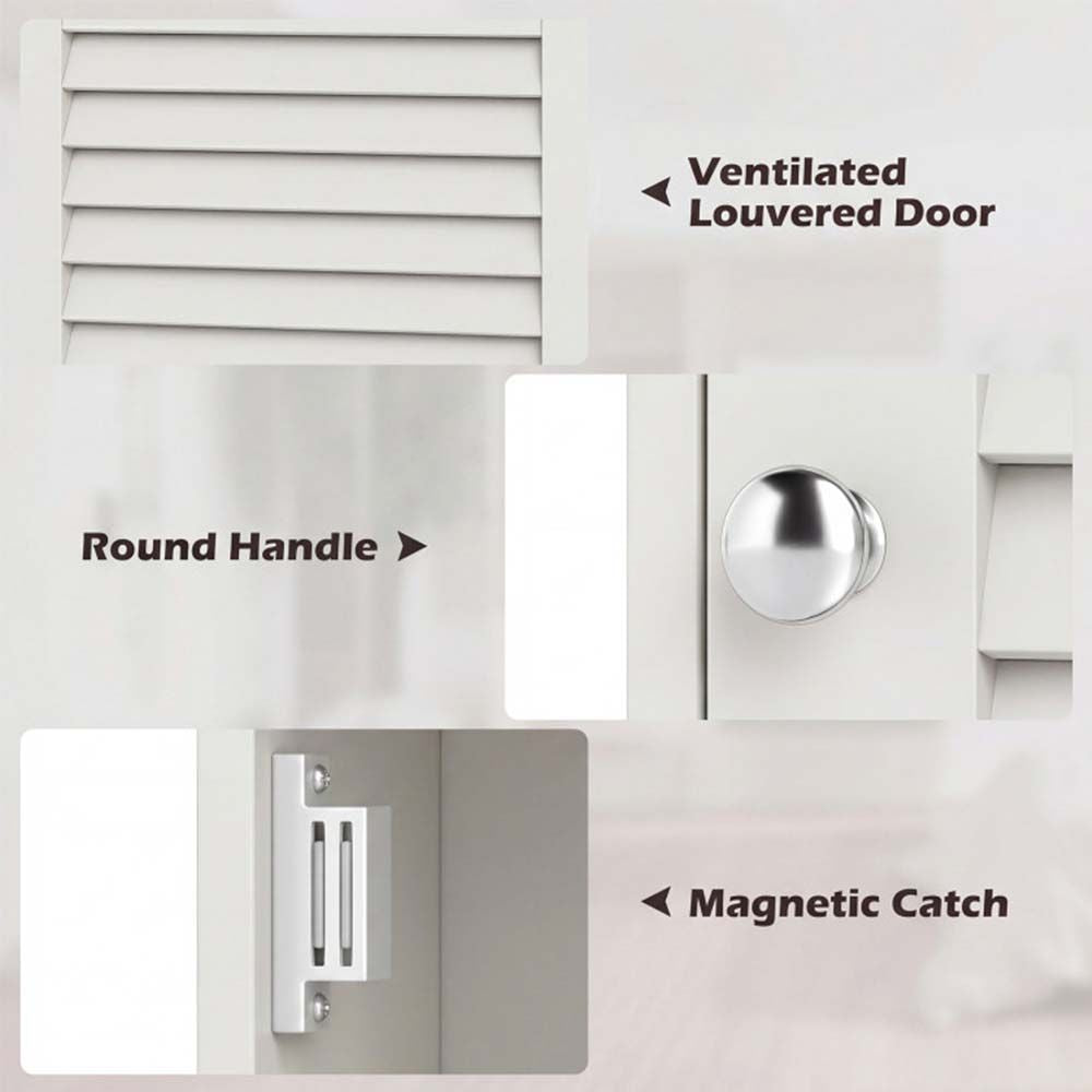 Bathroom Wall Mount Storage Cabinet Single Door with Height Adjustable Shelf