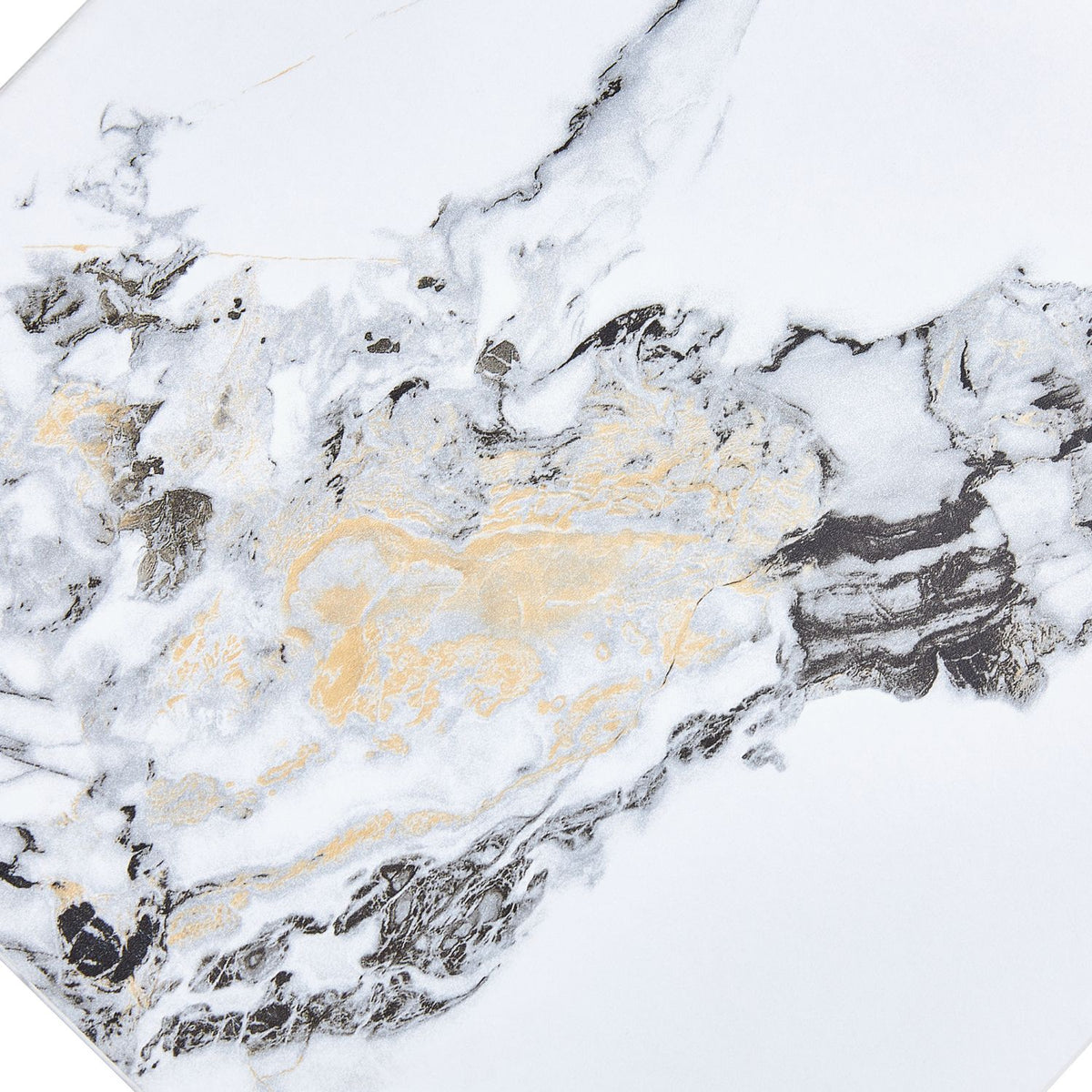 Elevate your living space with this modern MDF coffee table, which showcases white marble textured patterns. It is characterized by stylish design.11.8x11.8x19.7 inches,W1151119519