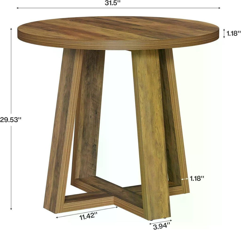 Conference Table, Farmhouse Home Office Meeting Desk for 2-4