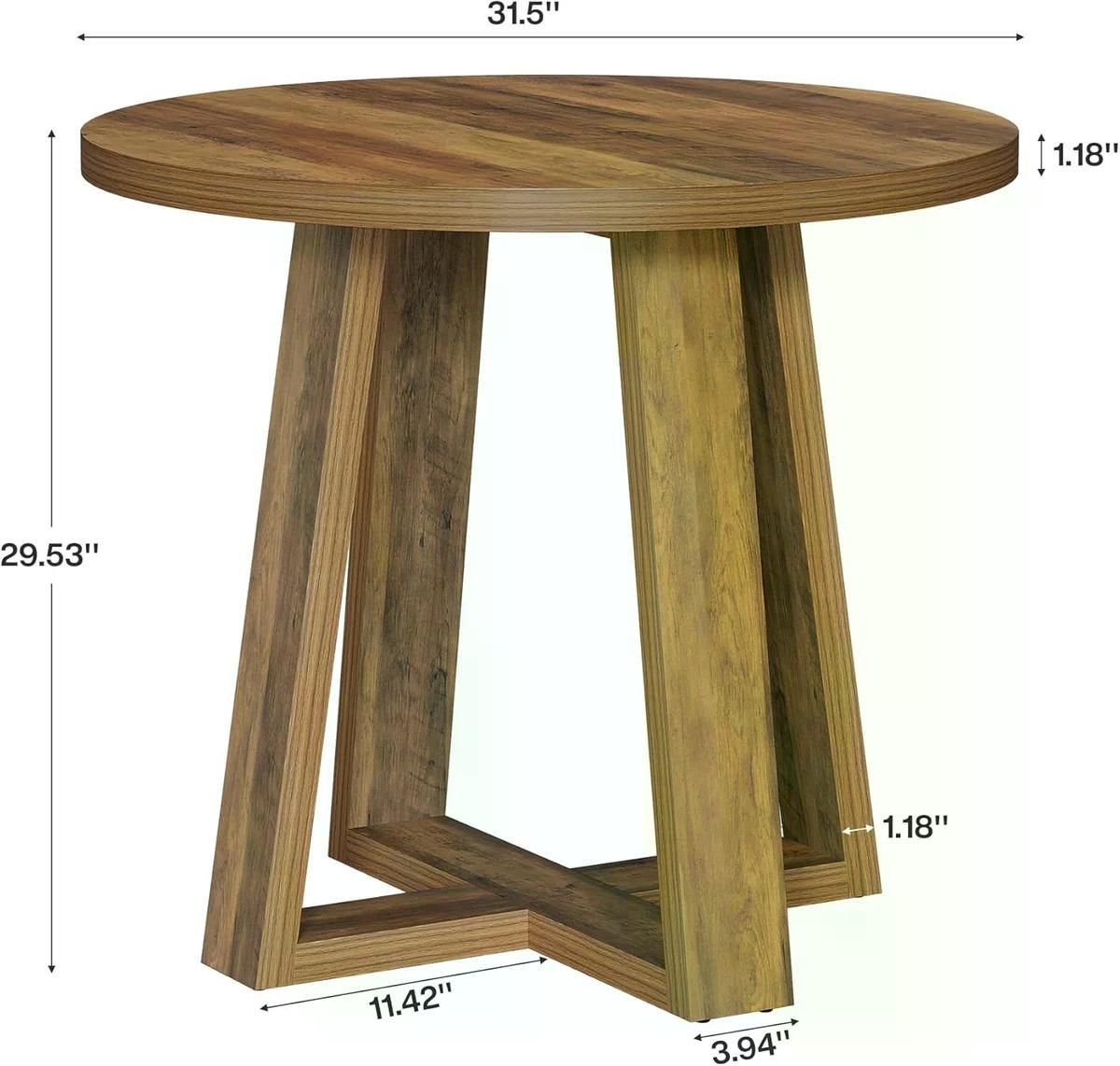 Conference Table, Farmhouse Home Office Meeting Desk for 2-4
