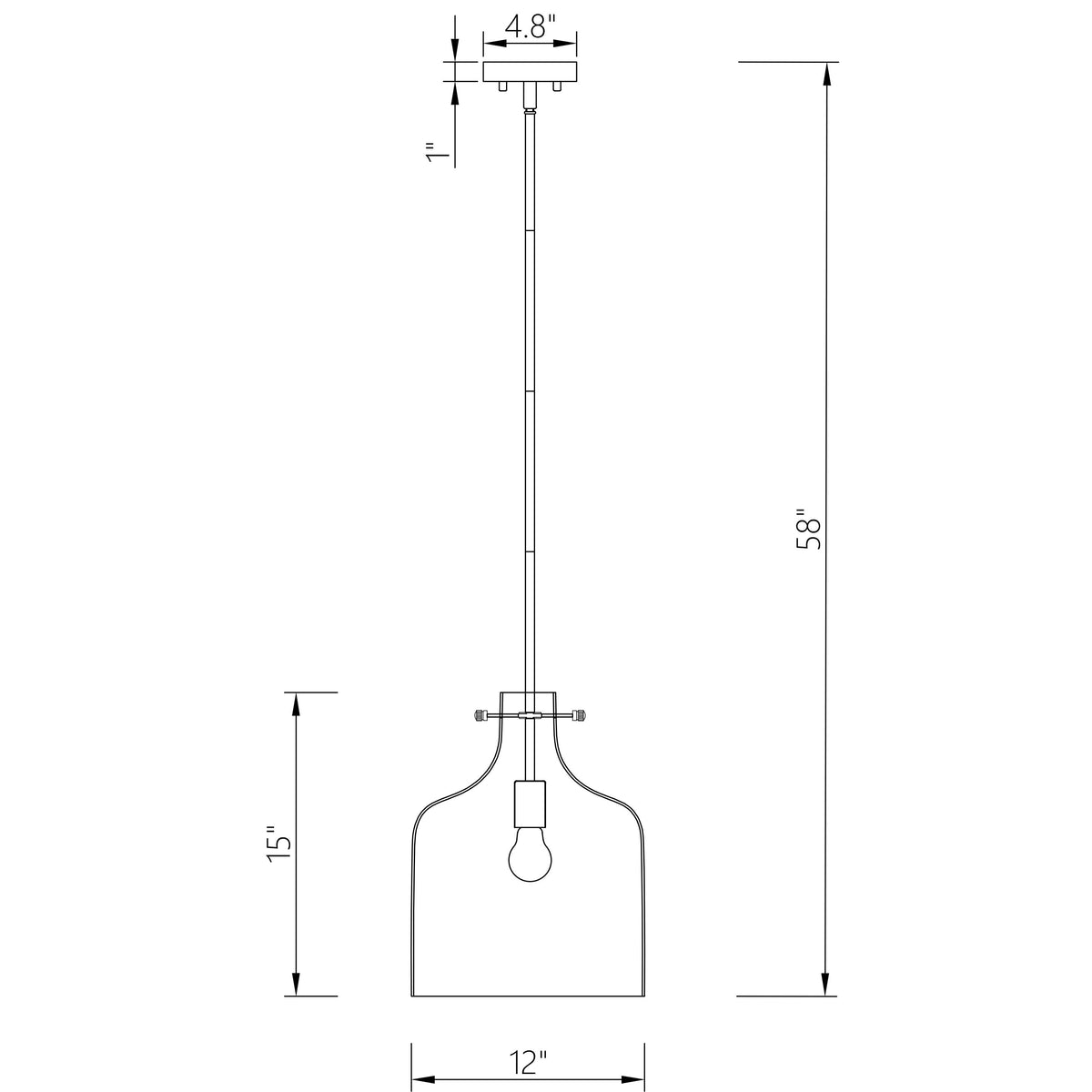 Clear Glass Pendant Light