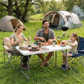4 Feet Portable Camping Table with HDPE Tabletop and Metal Legs