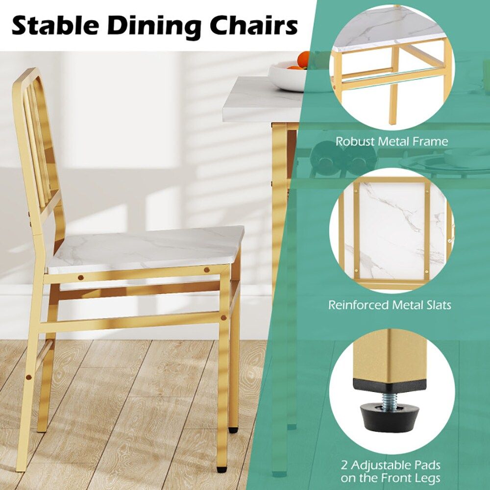 3-Piece Dining Table Set with Rectangular Kitchen Table and 2 Chairs for Kitchen, Dining Room, Breakfast Nook, or Restaurant